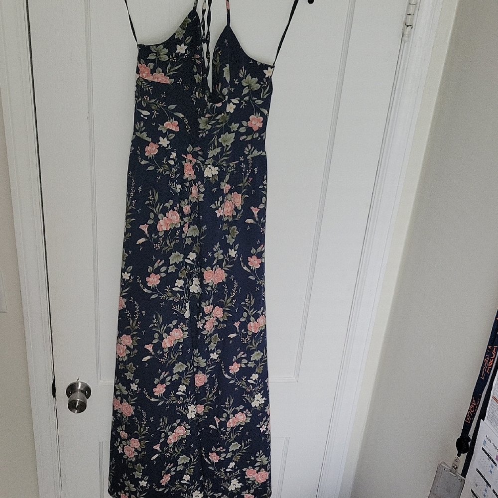 SHEIN Blue and Pink Spaghetti Strap Maxi Dress🏖